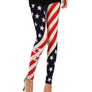 Fashion Usa Flag Stripe Star Tight 9 Minutes Of..