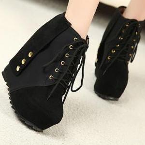 Fashion Waterproof Slipsole High Heel Boots For..