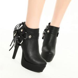 high heel waterproof boots