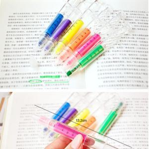 6 Pcs Creative Needle Nite Writer Pen Highlighter..