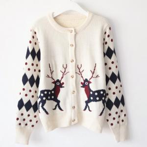 Lovely Chrismas Pattern Cardigan Sweater..