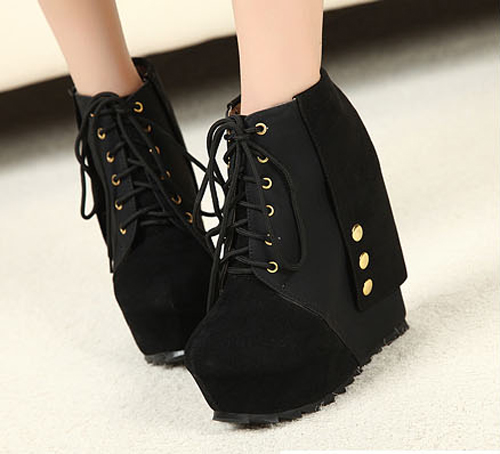high heel waterproof boots