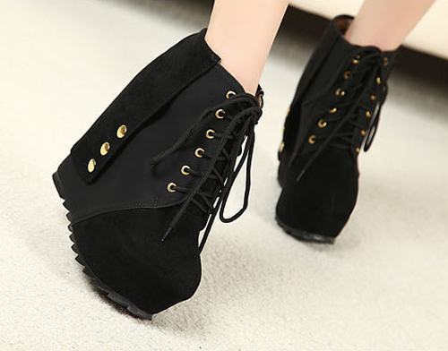 high heel waterproof boots