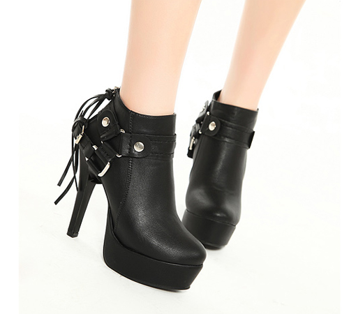high heel waterproof boots