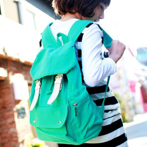 Canvas Backpack Casual Shoulder Bag Travel Bag (ssnb0013)