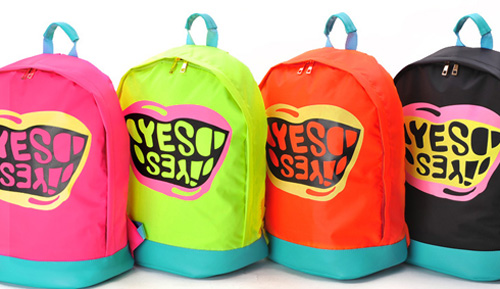 Big Mouth Yes Pattern Bag Candy Fluorescent Color Backpack (ssnb0030)
