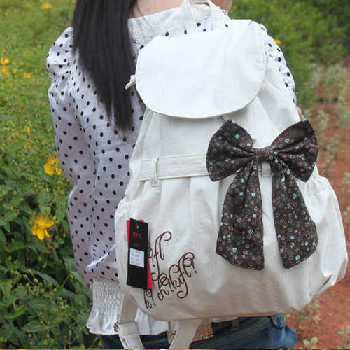 Sweet Bowknot Backpack Schoolbag Leisure Bag (ssnb0032)