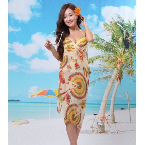White Brazil Feather Pattern Beach Dress Beach Towels Cover Up Scarf  (fy00035w) on Luulla