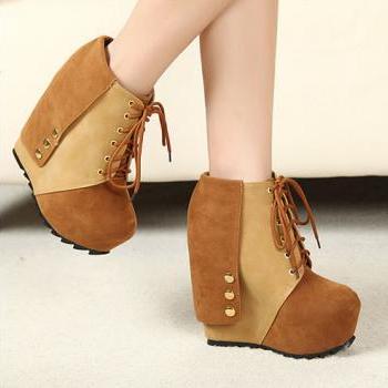 high heel waterproof boots