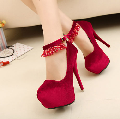 Free Shipping Fashion Waterproof Thin High Heel Shoes For Lady on Luulla