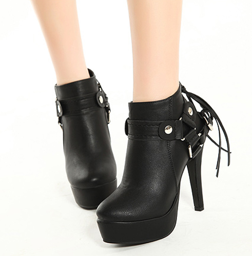 high heel waterproof boots