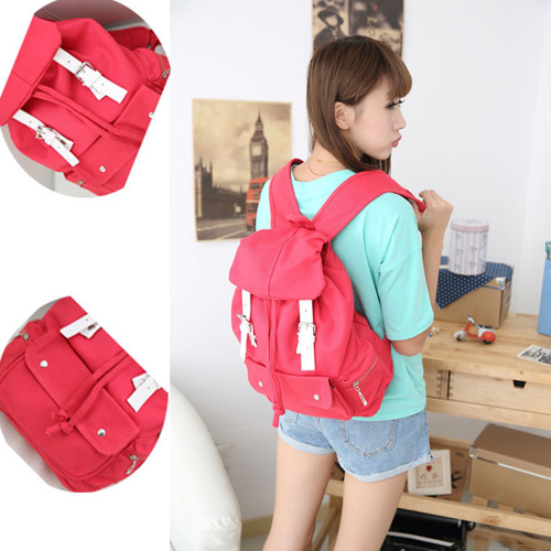 Women Casual Canvas Shoulder Bag Backpack main image 1